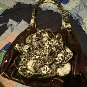 Flower 3 section purse
